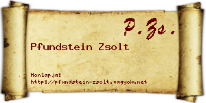 Pfundstein Zsolt névjegykártya